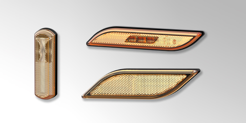 The design for rear combination lamps - Shapeline lamps for buses, from HELLA.