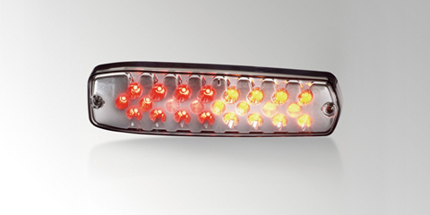 LeanLED low-profile LED rear combination lamp with tail light, stop light and direction indicator, by HELLA