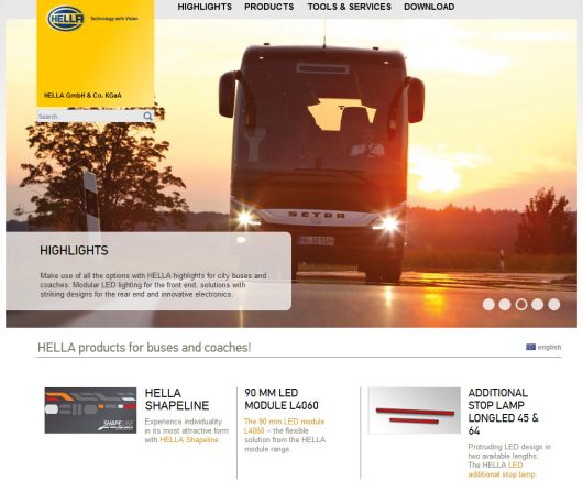 Buses & Coaches microsite