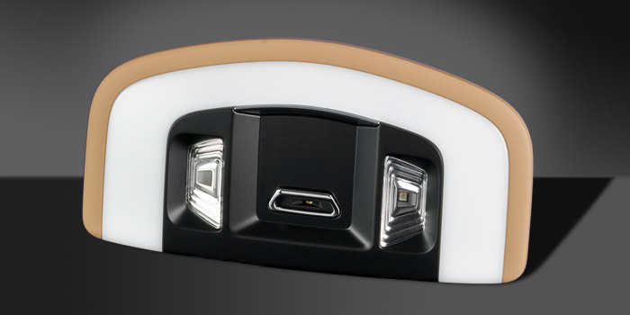 Interior reading lamp with ambient light in LED technology (Porsche Panamera)