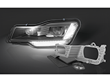 Compared to conventional headlamps, it should also be possible to replace and repair individual parts. 
