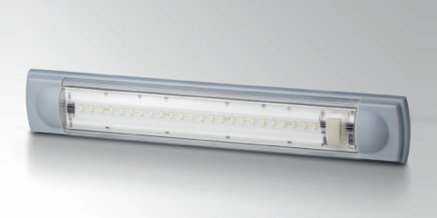 Bardzo płaska lampka LED do montażu powierzchniowego do oświetlenia kabiny, marki HELLA