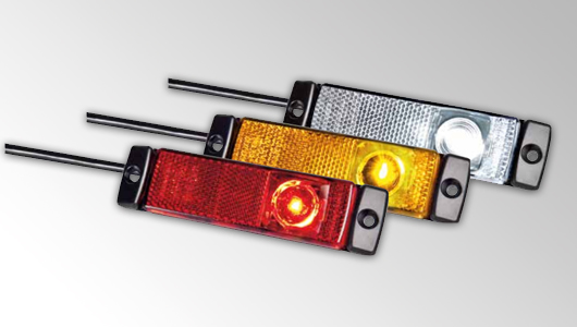 Le luci side-marker a LED di HELLA offrono ottica di precisione ed efficiente tecnologia a LED.
