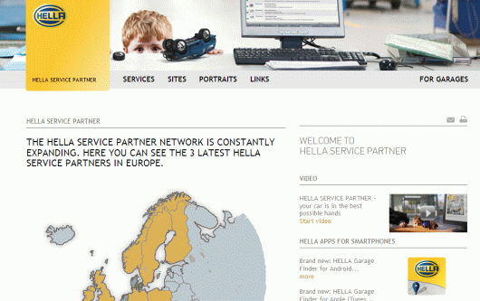 HELLA SERVICE PARTNER microsite