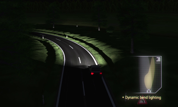 用于高速公路照明的自适应前灯系统