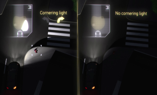 Adaptive Frontlighting System corning light