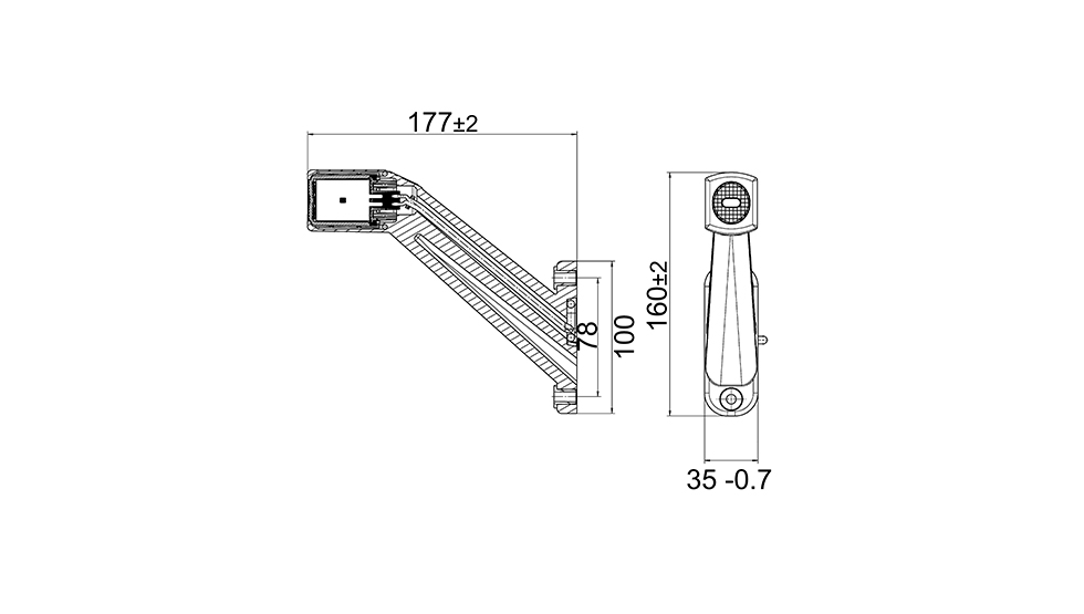 Plug: Quicklink LED 12V/24V HELLA 2XS 011 744-071 Marker Light Cable: 500mm Fitting Position: Left/Lateral Mounting 