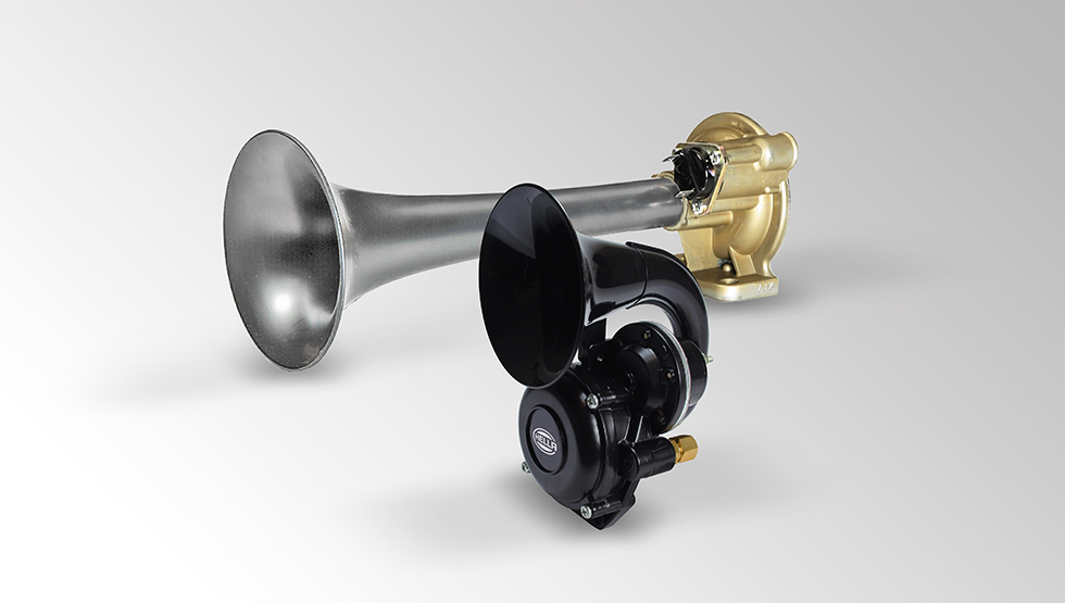 Compressed air fanfare horns: Horns and fanfares for lorries