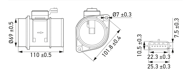 8ET 358 166-601 HELLA Debimetro Citroen C3 1 Serie | Inserisca