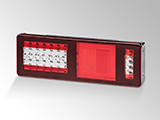 Trucks and trailers become unique with the customizable modular full LED rear light for 24 V trucks and trailers.
