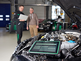 The innovative function 'Automatic Diagnosticsʼ (AD) is already available to workshops with the update to software version 70 at no further additional cost.