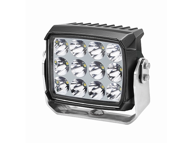 The work light was developed for applications with very high illumination requirements. With its 7,500 lumens, the light provides more than twice the intensity of a comparable xenon headlamp. 