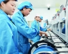 Employees on automatic assembly lines