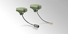 LED Blackout lamp with white light and IR, short range