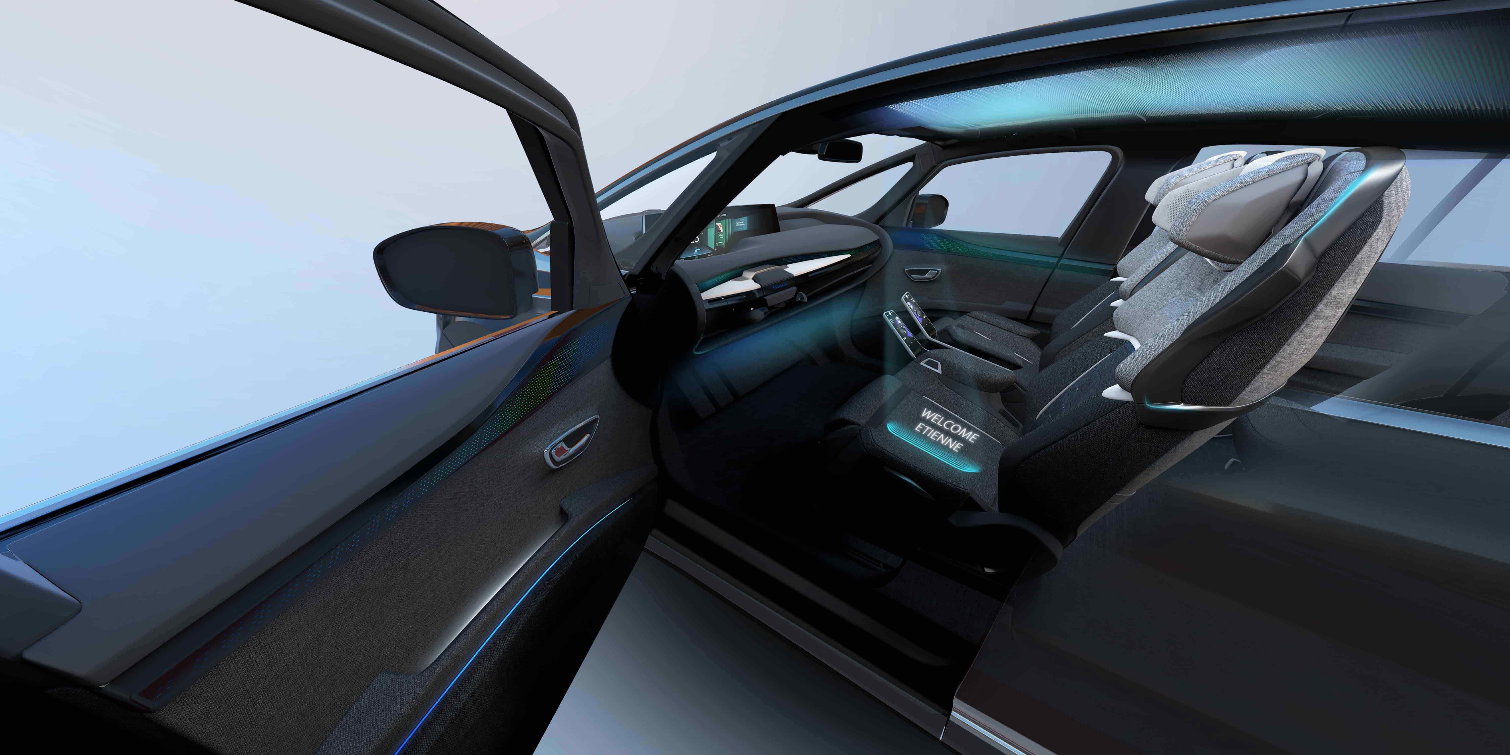 Der Auto-Innenraum der Zukunft