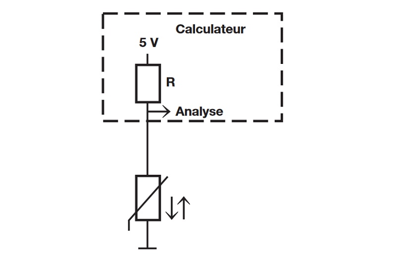 Sonde / Capteur de température d'air type BOSCH avec connecteur