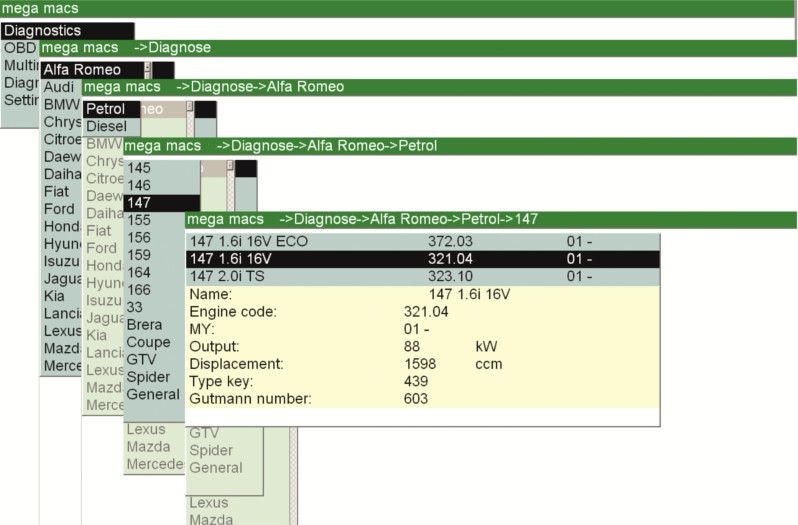 Check ignition coil: Perform applications on the diagnostic unit