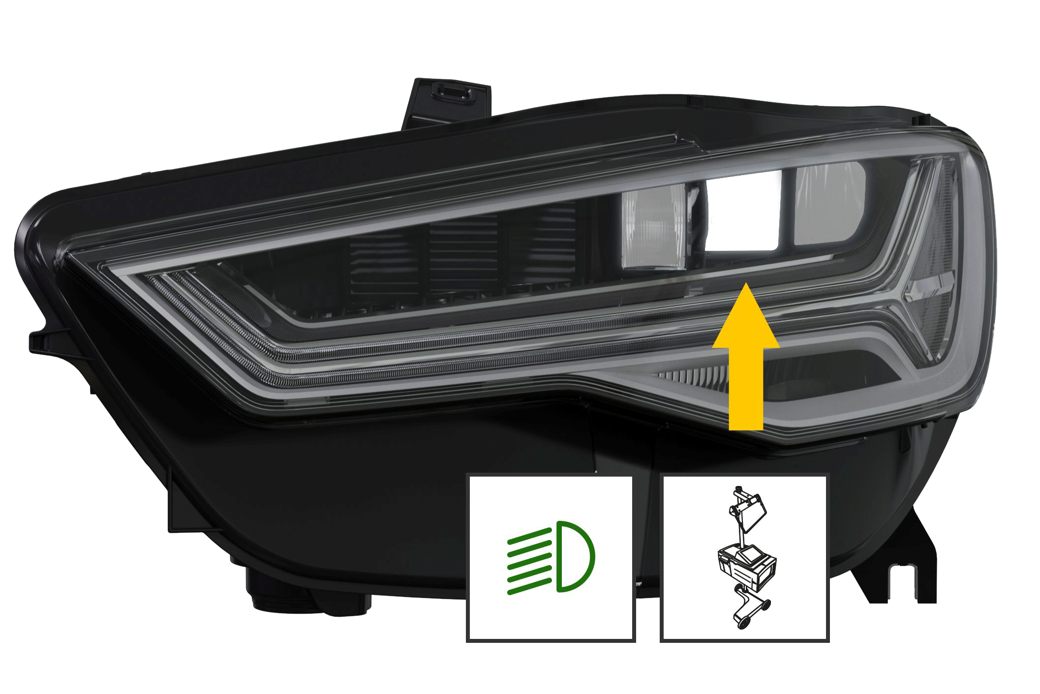 Readjust Matrix LED headlights Audi A6: Workflow 2