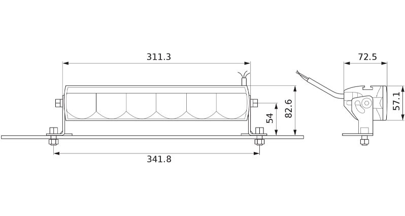 HELLA VALUEFIT Light Bar LBE 320 - Montaż zewnętrzny