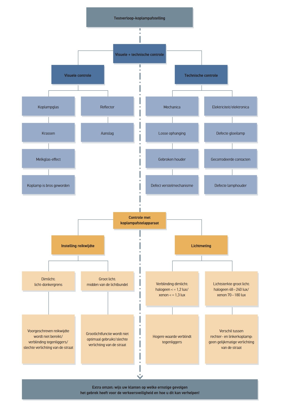 Koplampafstelling: testspectrum