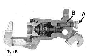 Brake calliper with integrated handbrake mechanism - Brake calliper type C