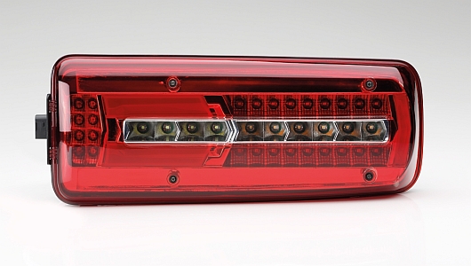 The new MAN full LED rear combination lamp with "glowing body" technology from HELLA