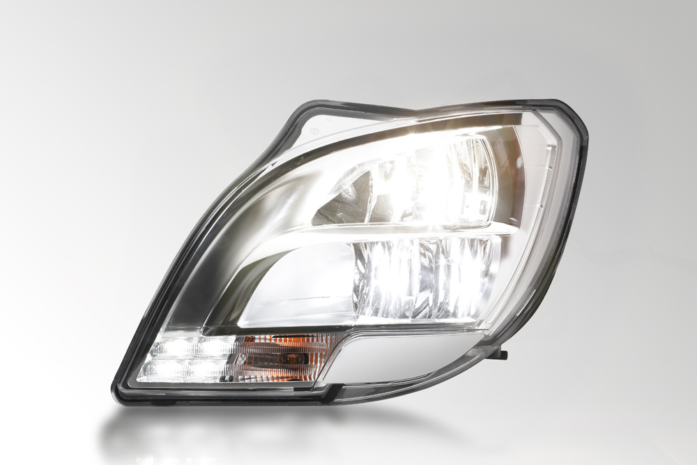 The first LED headlamp for trucks from HELLA