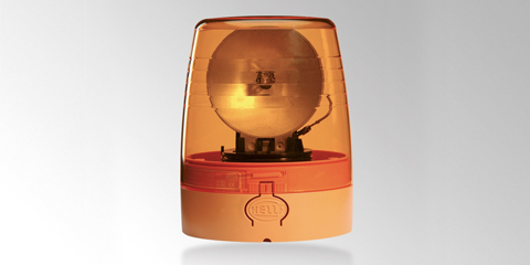 Gyrophare rotatif a 360 ° moderne KL Junior plus, jaune, par HELLA