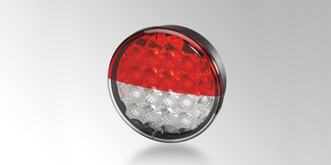 High-power LED rear combination lamp Ø 122 mm, with precision optics, round, by HELLA