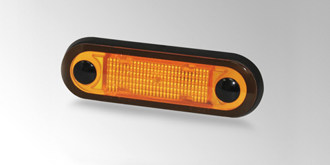 LED side marker light with state-of-the-art night design, yellow, from HELLA